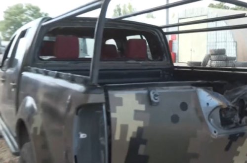 Azərbaycan ordusu Ermənistanın yüksək rütbəli zabitinin “Pikap”ını qənimət götürdü - VİDEO