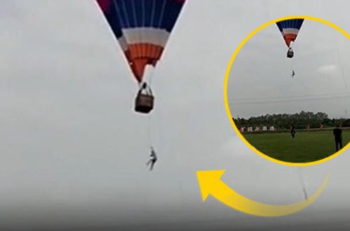 Hava şarını sınaqdan keçirərkən yıxılıb öldü - VİDEO