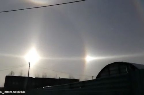 Təbiət möcüzəsi: Səmada eyni anda üç günəş görünüb - VİDEO