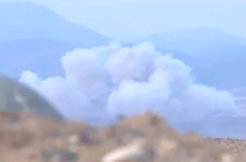 Artilleriya döyüşlərinin aparıldığı ərazilərdən görüntülər - VİDEO