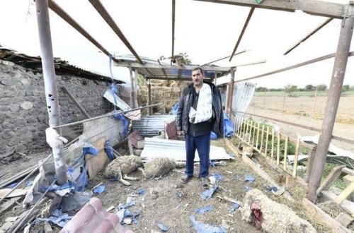 Goranboy rayon Qaraçinarlı kəndi düşmən atəşinə məruz qalıb - FOTO