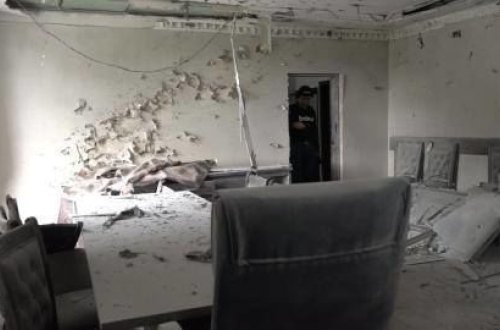 Düşmənin artilleriya atəşinə məruz qalan polis şöbəsindən VİDEOREPORTAJ