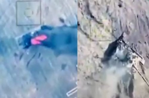 Düşmən texnikasının məhv edilməsinin görüntüləri - VİDEO