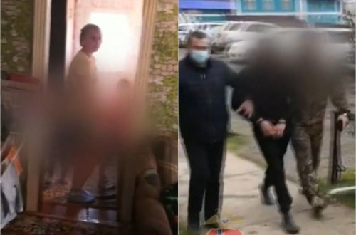 Baltalı kişi rəfiqəsini və onun beş uşağını girov götürdü - VİDEO