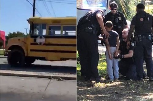 ABŞ-da 11 yaşlı uşaq məktəb avtobusunu qaçırdı - VİDEO
