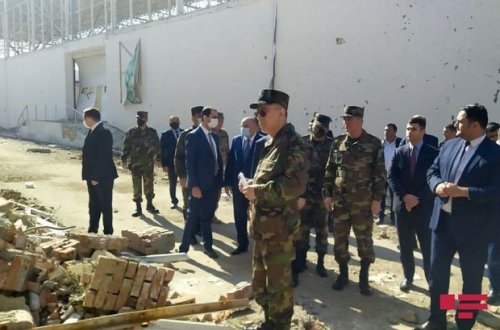 Kəmaləddin Heydərov düşmən təxribatına məruz qalan Gəncədə - FOTO