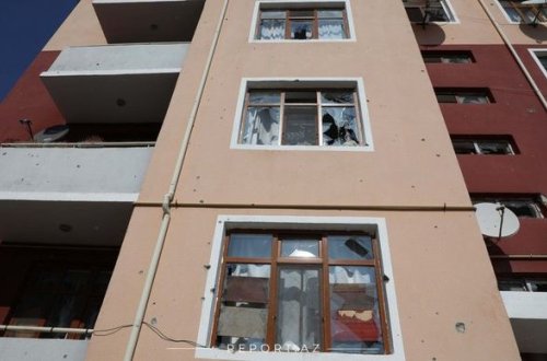 Düşmən Tərtərdə beşmərtəbəli yaşayış binasını atəşə tutub