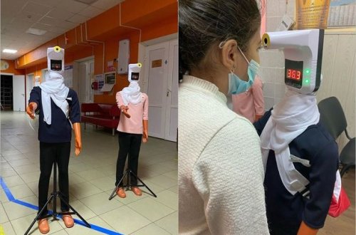 Rusiyada manekenlərə ziyarətçilərin temperaturunu ölçmək “öyrədilib” - FOTO