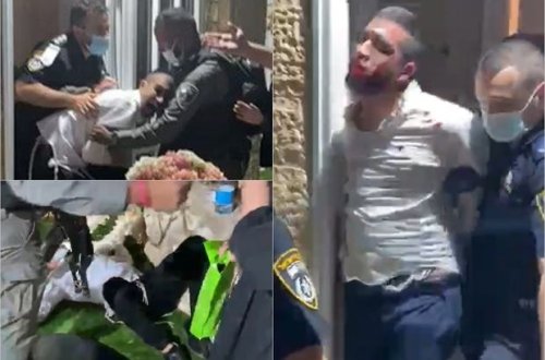 İsraildə polis karantin qaydalarını pozan toya basqın etdi: Qonaqları döydü - VİDEO