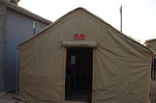 Düşmən hücumuna məruz qalmış Gəncədə qərargah yaradıldı - FOTO