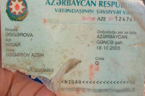 Ermənistanın Gəncəni raket atəşinə tutması nəticəsində həlak olan 15 yaşlı Nigarın sabah ad günü olacaqdı