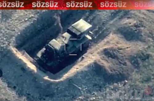 Erməni işğalçılarının hərbi texnikasının məhv edilməsi görüntüləri - VİDEO