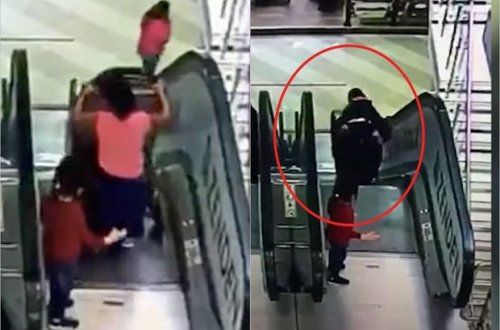 Moskvada ticarət mərkəzində iki uşaq ekskalatordan yıxıldı – ANBAAN VİDEO