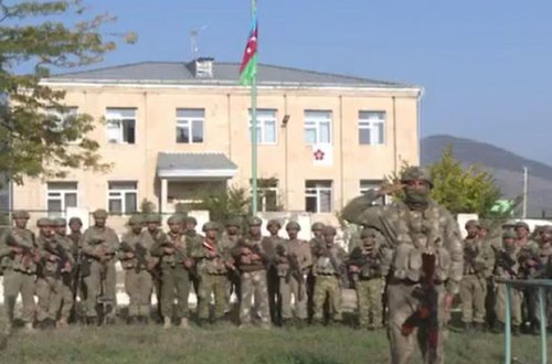 İşğaldan azad edilən Zəngilanda Azərbaycan bayrağı qaldırıldı - VİDEO