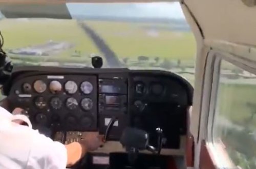 Eniş zamanı zolaqdan çıxan təyyarənin görüntüləri - VİDEO