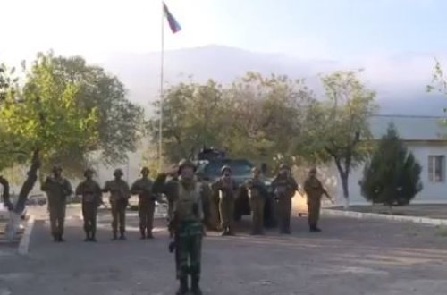Ağbənd sərhəd zastavasında Azərbaycan bayrağı dalğalanır - VİDEO