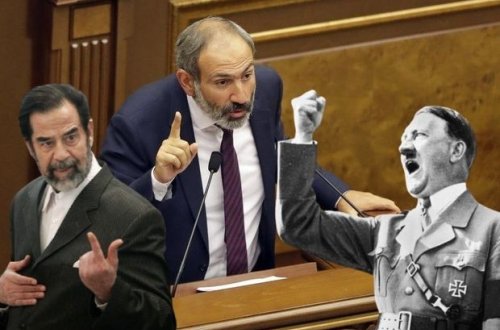 Paşinyanın Hitler və Səddamla oxşarlığı: mülki əhaliyə qarşı silah qaldıran diktatorlar - TƏHLİL