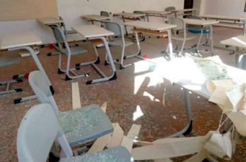 İşğalçılar Ağdamda məktəbi atəşə tutdu - FOTO