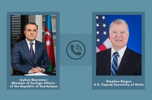 Ceyhun Bayramov Stiven Biqanla telefonda danışdı