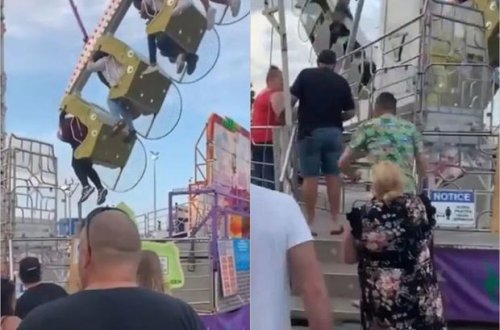 Avstraliyalı qadın ekstremal attraksionda 30 metr yüksəklikdən yıxıldı - VİDEO
