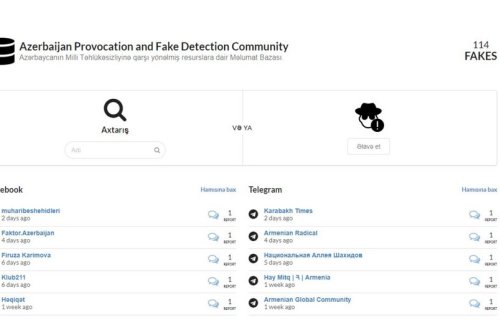 Düşmənin saxta informasiya hücumlarının qarşısını almaq üçün sayt yaradılıb