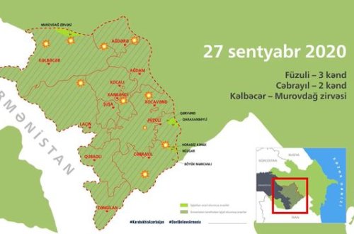 Azərbaycan ordusunun işğaldan azad etdiyi 185 məntəqə interaktiv xəritədə - VİDEO