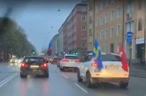 İsveçdə azərbaycanlılarla türklərin birgə aksiyası - VİDEO