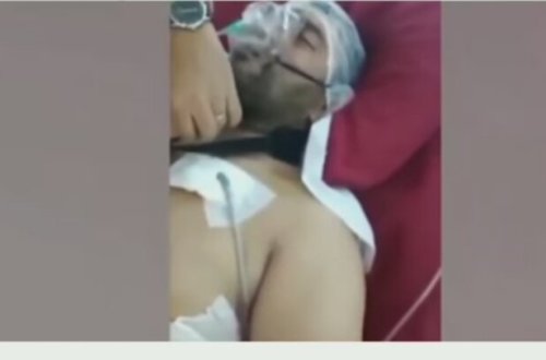 Narkozun təsirində olan yaralı əsgərimiz: 