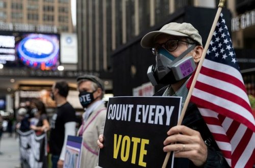 ABŞ-da prezident seçkilərindən maraqlı görüntülər - FOTO/VİDEO