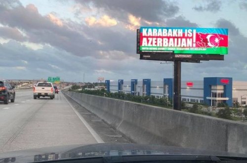 ABŞ-ın ermənilərin sıx yaşadığı yerlərində “Qarabağ Azərbaycandır” lövhələri quraşdırıldı - FOTO