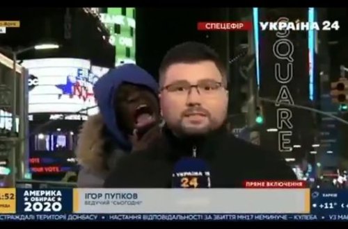 Amerikalı ukraynalı jurnalisti canlı yayımda qorxutdu - VİDEO