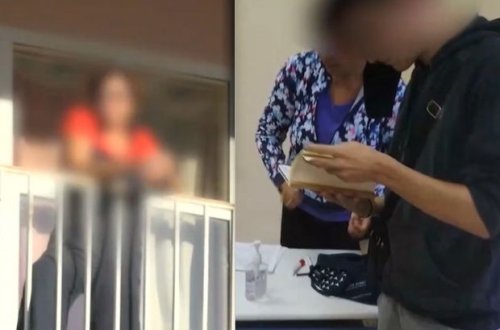 Yunanıstanda maska ​​taxmayan müəllim həbs edildi - VİDEO