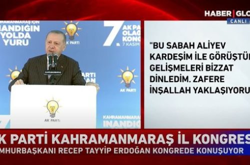 Ərdoğan: “İlham Əliyevlə danışdım, zəfərə yaxınlaşırıq” - VİDEO
