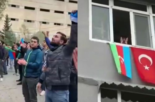 Şuşanın azad edilməsini şəhid general Polad Həşimovun evinin qarşısında qeyd etdilər - VİDEO