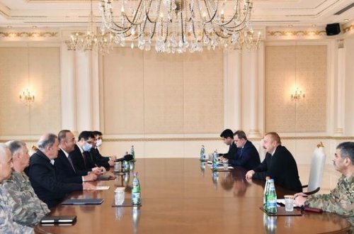 Президент Ильхам Алиев принял глав МИД и Минобороны Турции - ОБНОВЛЕНО + ФОТО