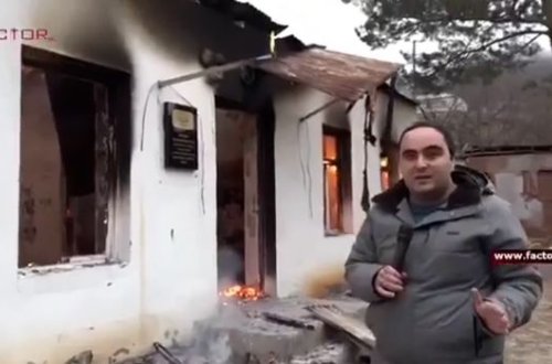Ermənilər Kəlbəcərdə məktəbi yandırıblar - VİDEO