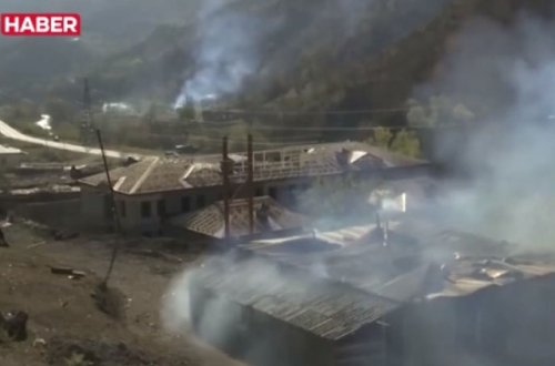 Ermənilər indi də Ağdamda evləri yandırır (VİDEO)