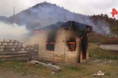 Ermənilər geri qaytarılan 7 kəndi də yandırmağa başladı – Video
