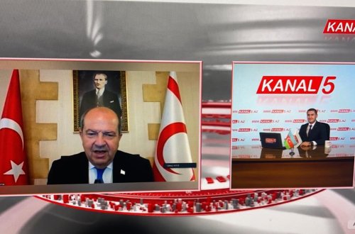 Şimali Kipr Türk Respublikasının Prezidenti Ersin Tatar Azərbaycanda ilk dəfə KANAL 5 Tv-yə müsahibə verdi - Ekskülziv