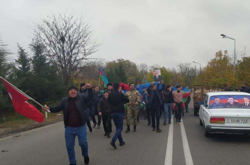 Ağdamda bayram yürüşü keçirilib - VİDEO - FOTO