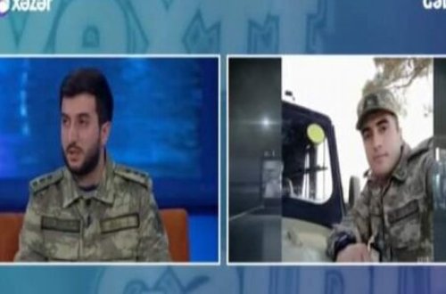 Efirə şəhid qardaşının hərbi formasında çıxdı