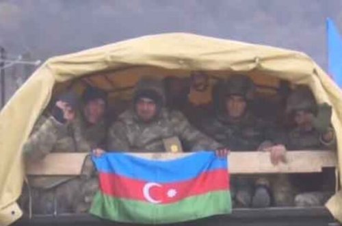 Kəlbəcərə ayaq basan ilk hərbçilərimizin sevinci - VİDEO