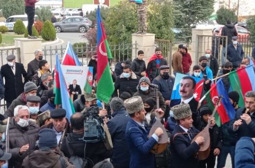 Gəncədə kəlbəcərlilərin zəfər sevinci - FOTO/VİDEO