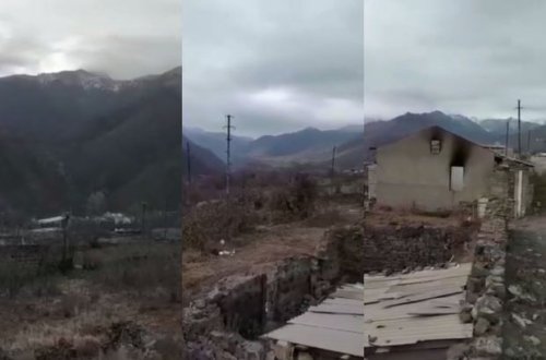 Düşmənin viran qoyduğu Kəlbəcər şəhərinin görüntüləri - VİDEO