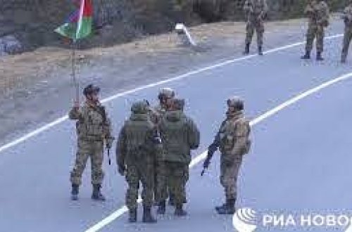 Kəlbəcərdə rus sülhməramlıları ilə Azərbaycan hərbçilərinin görüşü - VİDEO