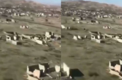 Düşmənin viran qoyduğu Ağdamın helikopterdən çəkilmiş görüntüləri - VİDEO