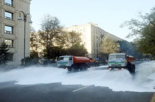 В Баку вновь проводится масштабная дезинфекция - ФОТО