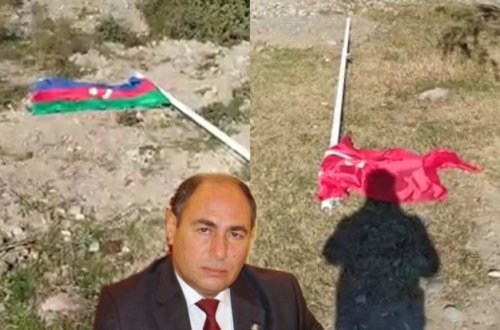ŞOK HADİSƏ! İcra başçısı Azərbaycan-Türk bayraqlarını zibilliyə atdı – VİDEO