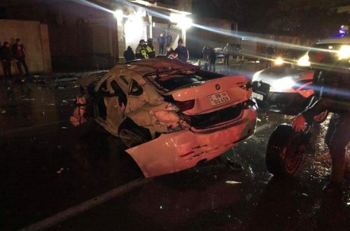 Bakıda üç tələbənin həyatına son qoyan dəhşətli qəzanın görüntüləri - ANBAAN VİDEO