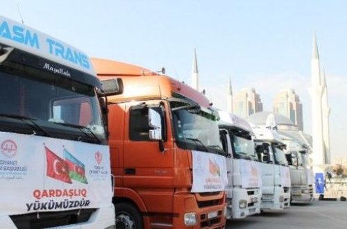 Türkiyədən Azərbaycana TIR-larla yardım göndərildi - VİDEO